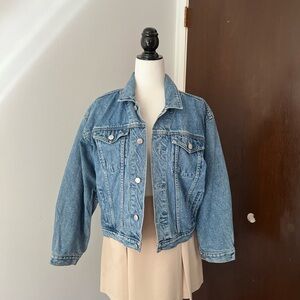 GAP Cropped Blue Denim Jean Jacket